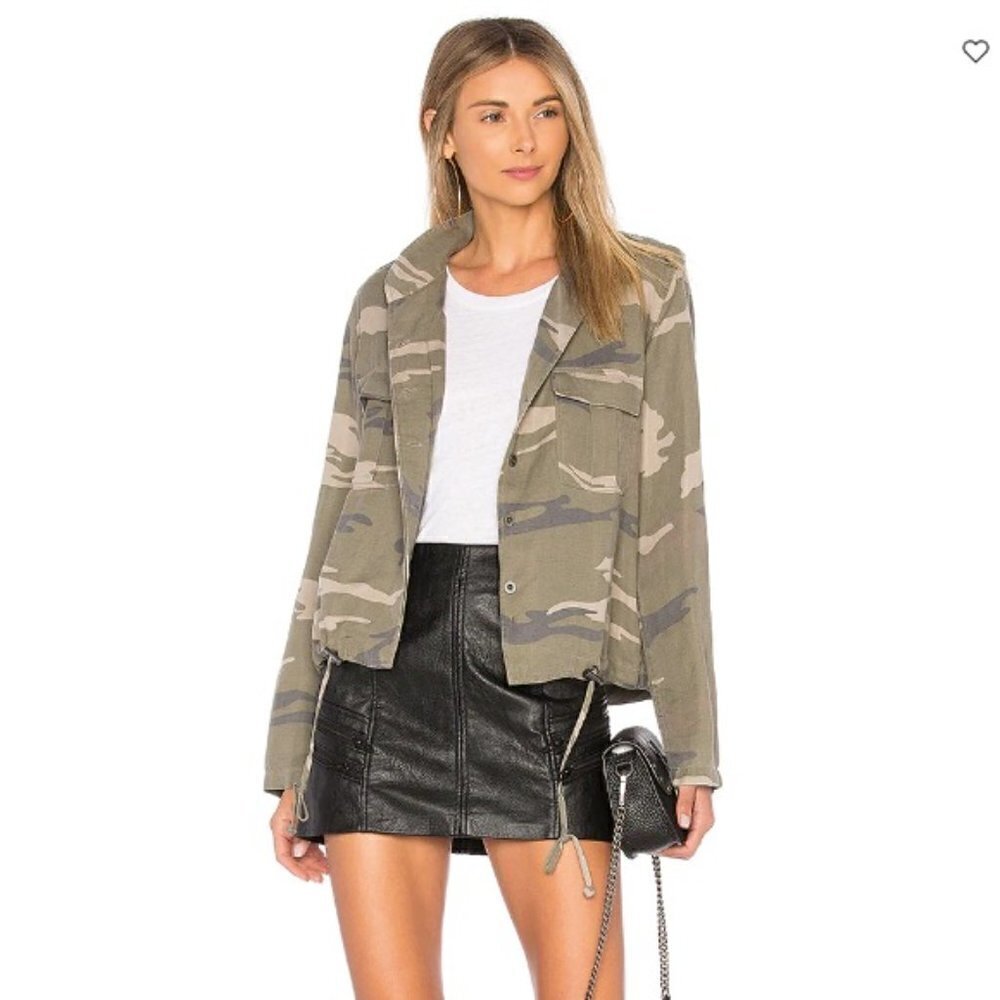 RAILS lightweight jacket faded camo pattern sage soft lyocell linen blend  SP